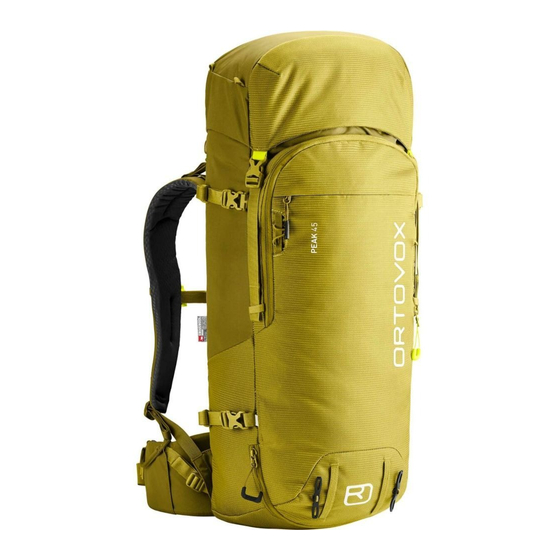 Ortovox HIGH ALPINE Serie Kurzanleitung