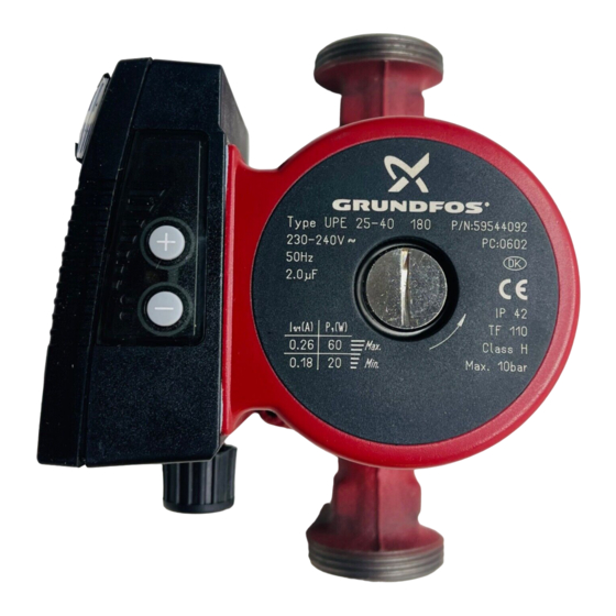 Grundfos UPE Series 2000 Montage- Und Betriebsanleitung