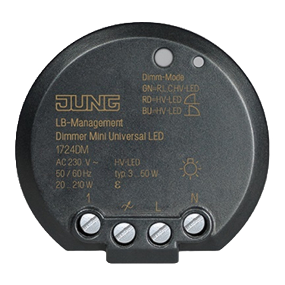 Jung Dimmer Mini Universal LED Bedienungsanleitung