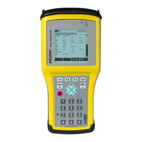KURTH ELECTRONIC KE2500 Bedienungsanleitung