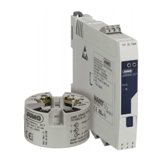 JUMO dTRANS T07 Kurzanleitung