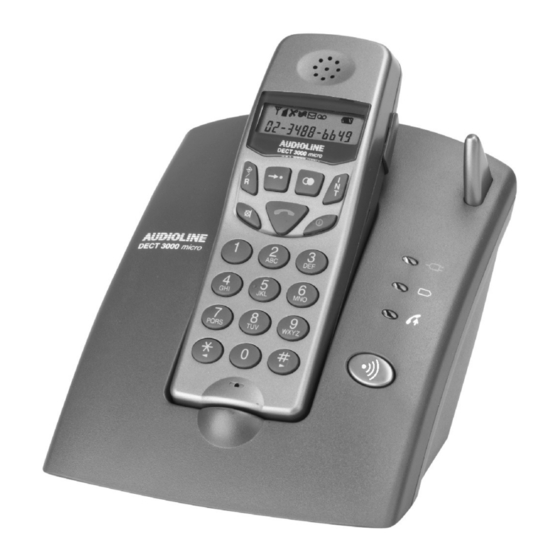AUDIOLINE DECT 3000micro Bedienungsanleitung