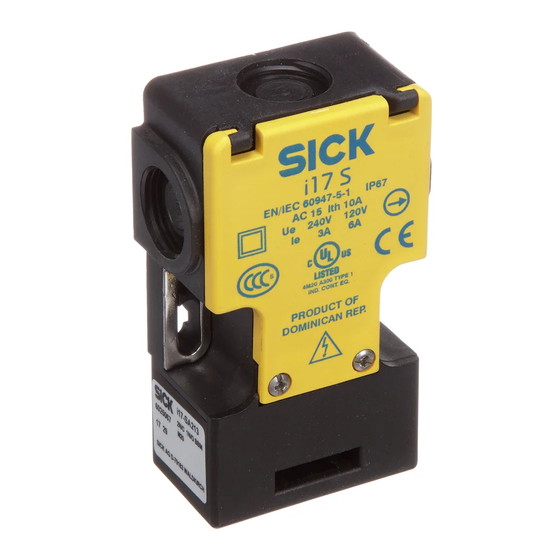 SICK i17S Betriebsanleitung