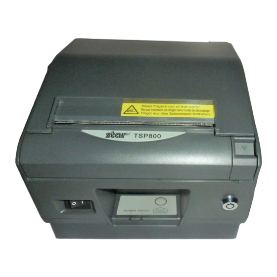 Star TSP800 SERIES Bedienungsanleitung
