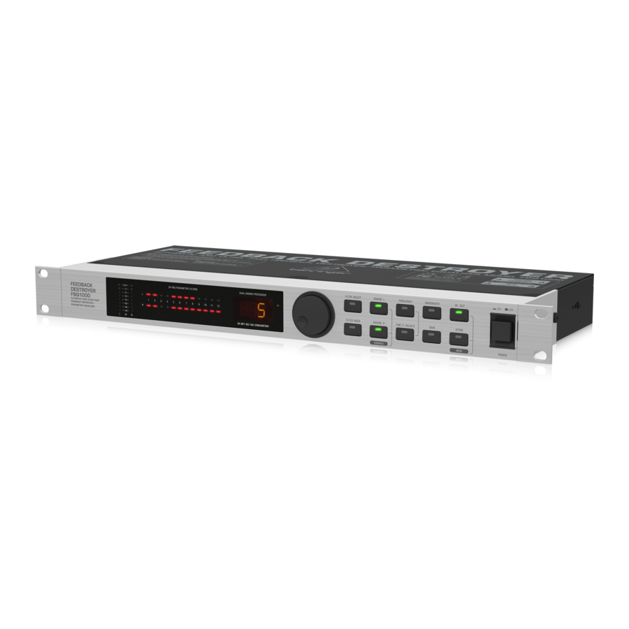 Behringer FBQ1000 Bedienungsanleitung