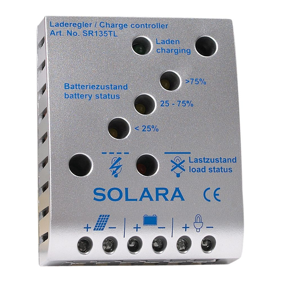 SOLARA SR135TL Bedienungsanleitung