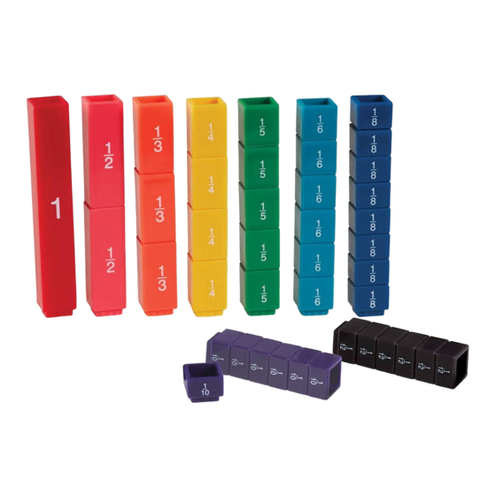 Learning Resources Fraction Tower Cubes Spielanleitung