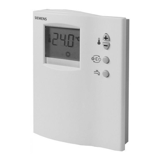 Siemens RDD10.1DHW Installationsanweisung