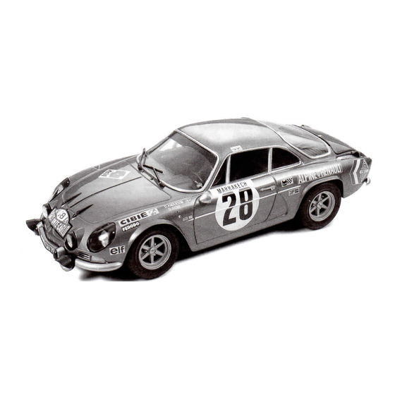 Tamiya ALPINE RENAULT A110 MONTE-CARLO'71 Handbuch