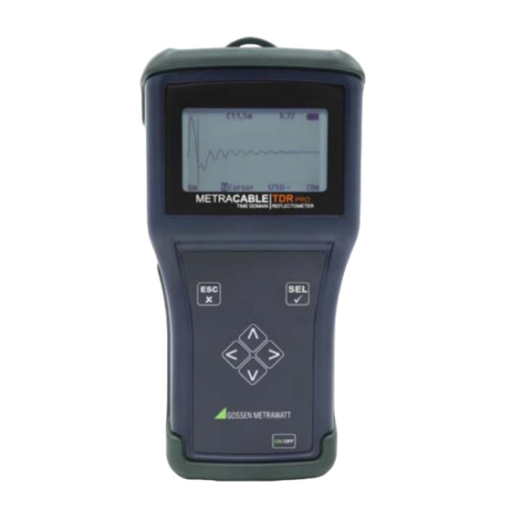 Gossen MetraWatt METRACABLE TDR PRO Kurzbedienungsanleitung