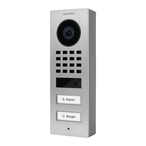 DoorBird D11-Serie Installationsanleitung