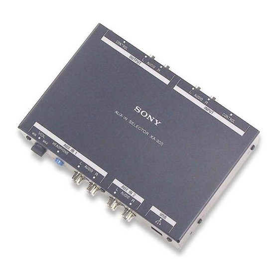 Sony xa300 Bedienungsanleitung