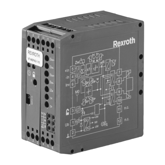 Bosch Rexroth VT-MSPA2-1 Bedienungsanleitung
