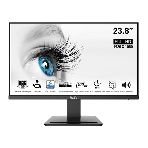 MSI PRO Serie Benutzerhandbuch