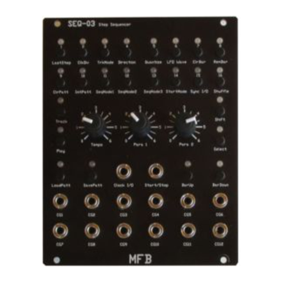 MFB SEQ-03 Bedienungsanleitung