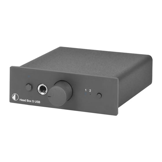 Box-Design Pro-Ject Head Box S USB Bedienungsanleitung