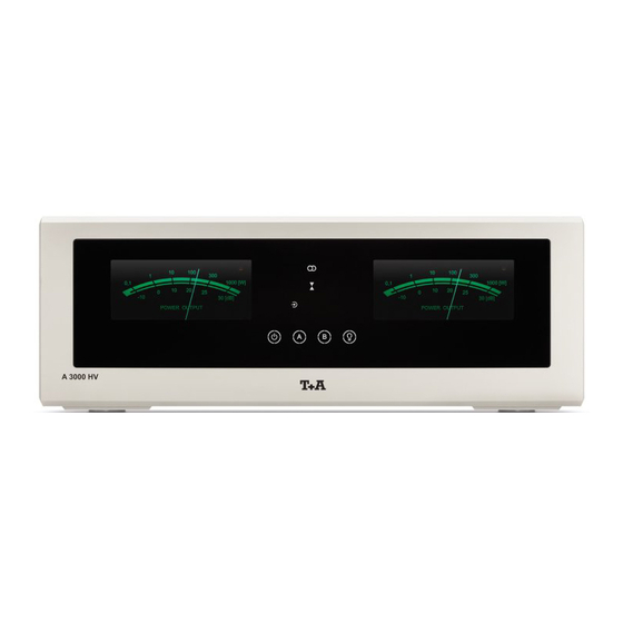 T+A A 3000 HV HV-SERIES Betriebsanleitung
