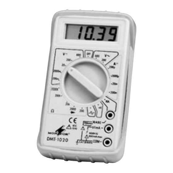 Monacor DMT-1020 Bedienungsanleitung