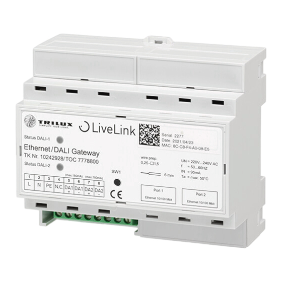 TRILUX LIVELINK PREMIUM Systemhandbuch