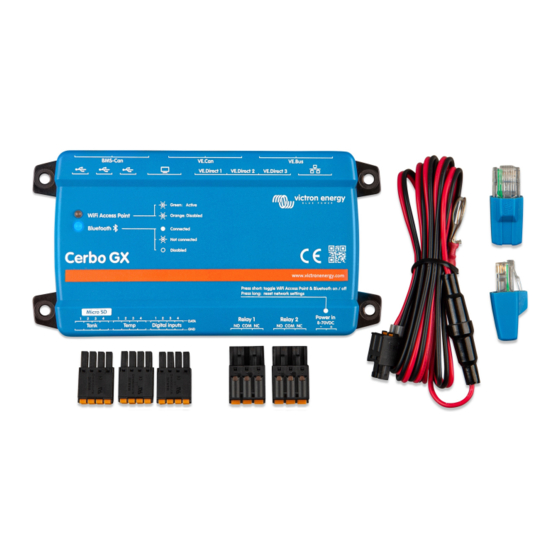 VICTRON ENERGIE CERBO GX HANDBUCH PdfHerunterladen ManualsLib