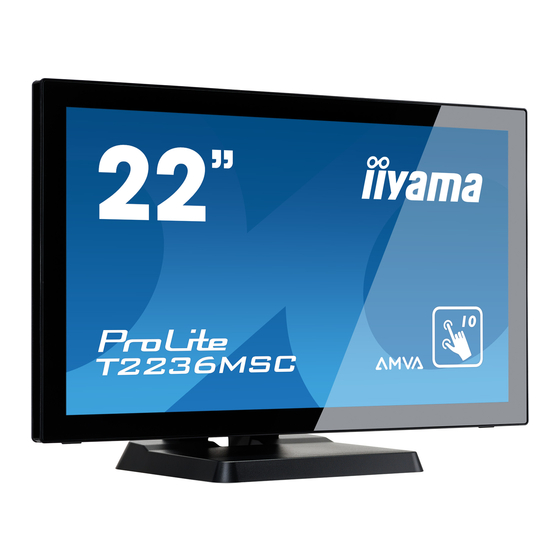 iiyama ProLite T2236MSC Bedienungsanleitung