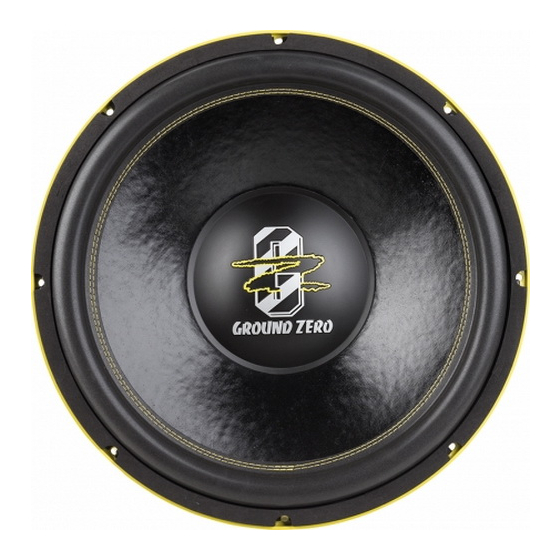 Ground Zero GZHW 18XSPL-D1 Anleitung