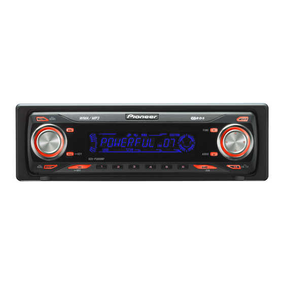 Pioneer DEH-P5800MP Installationsanleitung