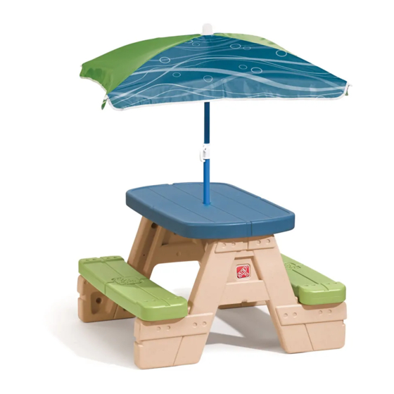 Step 2 Sit & Play Picnic Table with Umbrella Montageanleitung