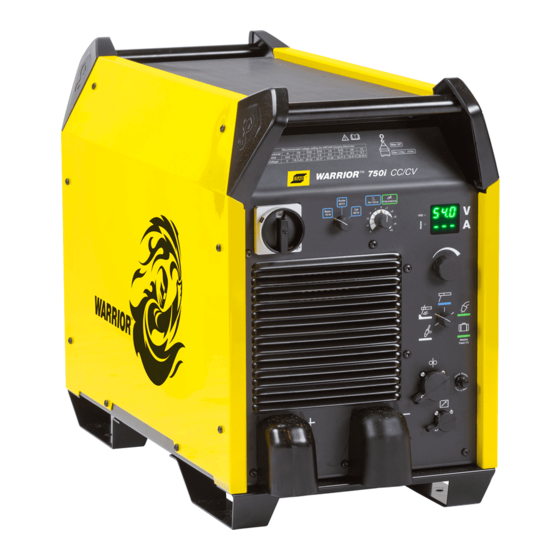 ESAB Warrior 750i CC/CV Betriebsanleitung