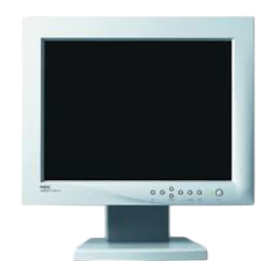 NEC MultiSync LCD1510 Bedienungsanleitung