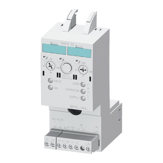 Siemens SIRIUS 3RF29-0KA-0K0 Serie Betriebsanleitung