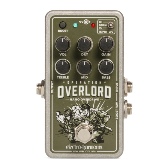 Electro-Harmonix NANO OPERATION OVERLORD Bedienungsanleitung