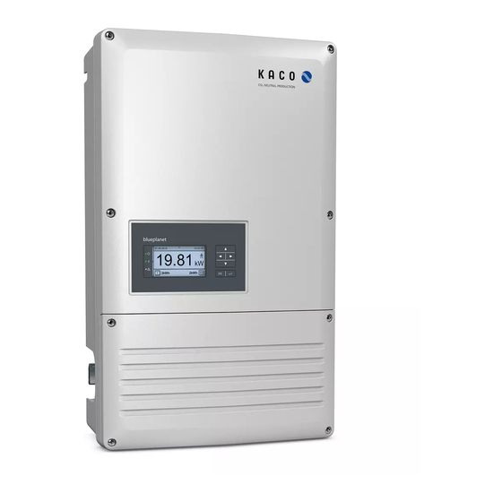 Kaco blueplanet 3.0TL3 Handbuch
