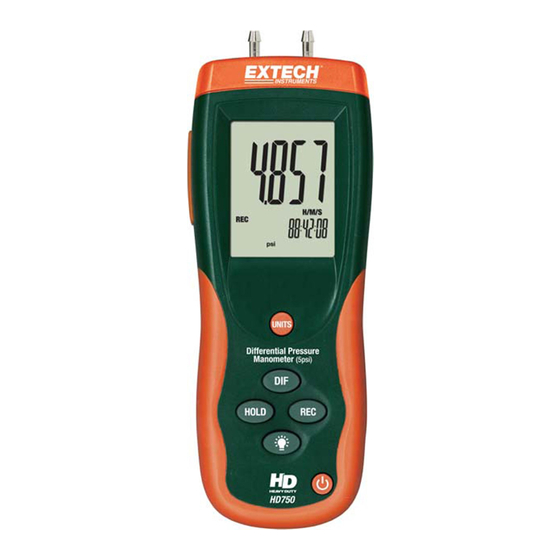Extech Instruments HD750-D Bedienungsanleitung