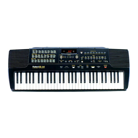 Roland E-14 Bedienungsanleitung