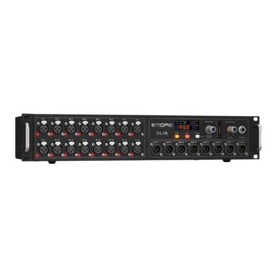 Midas DL16 Schnellstartanleitung