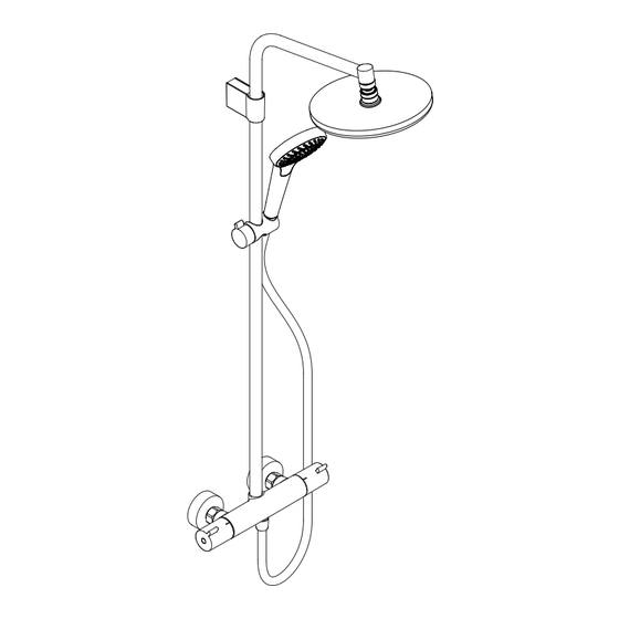 HANSGROHE Croma 220 Showerpipe 1jet 27368000 Gebrauchsanleitung, Montageanleitung