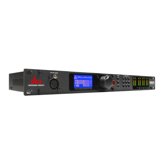dbx DriveRack PA2 Bedienungsanleitung