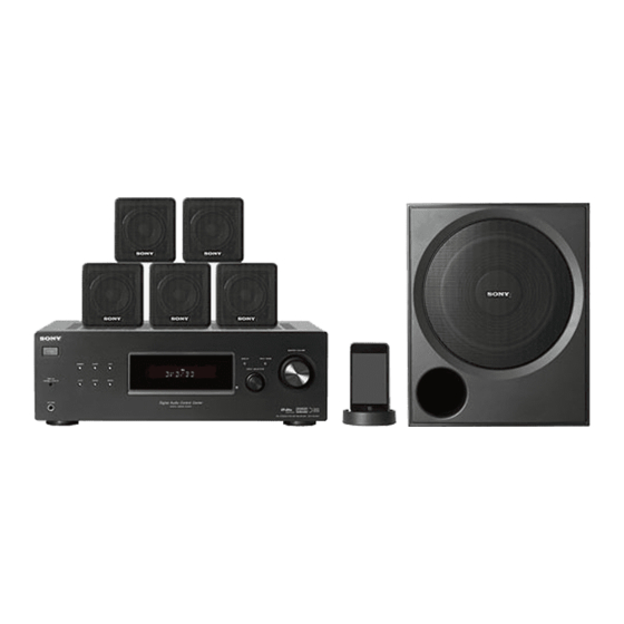 Sony HT-DDWG700 Bedienungsanleitung