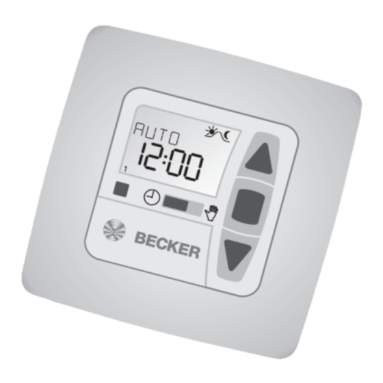 Becker Centronic TimeControl TC52 Montage- Und Betriebsanleitung