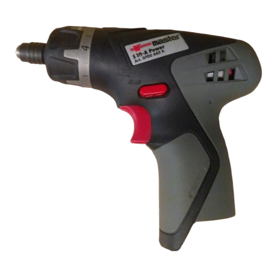 Würth Master S 10-A Power Bedienungsanleitung