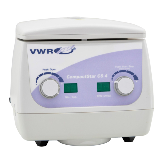VWR Compact Star CS4 Bedienungsanleitung