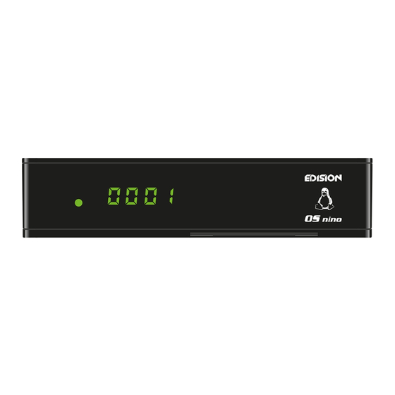 Edision OS NINO DVB-S2 + DVB-T2/C Kurzanleitung