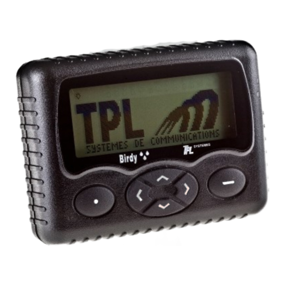 TPL BIRDY WP Bedienungsanleitung