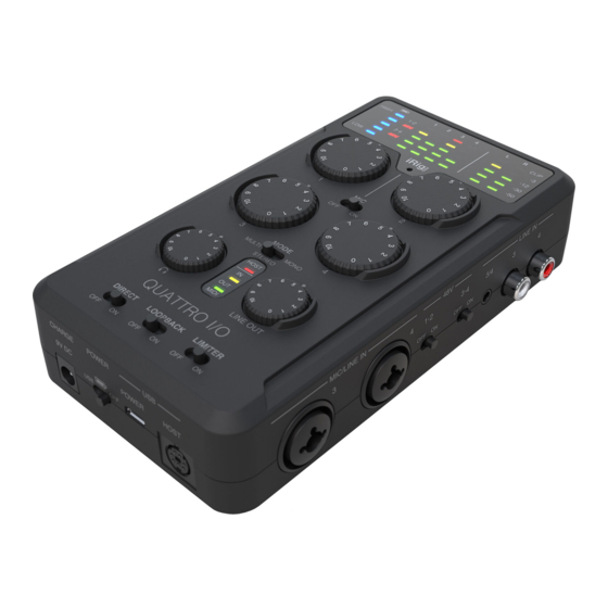 IK Multimedia iRig Pro Quattro I/O Schnellstartanleitung