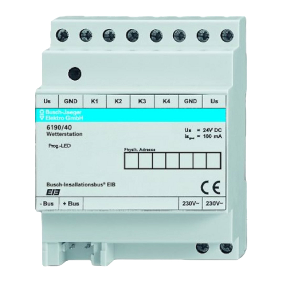 Busch-Jaeger Busch-Installationsbus EIB 6190/40 Betriebsanleitung