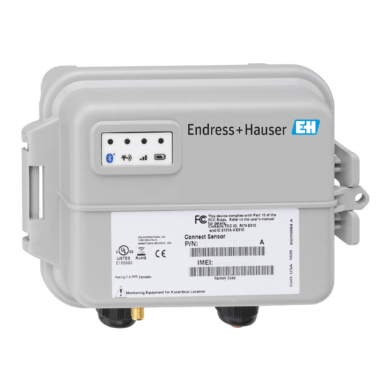 Endress+Hauser Connect Sensor FXA30 Handbücher