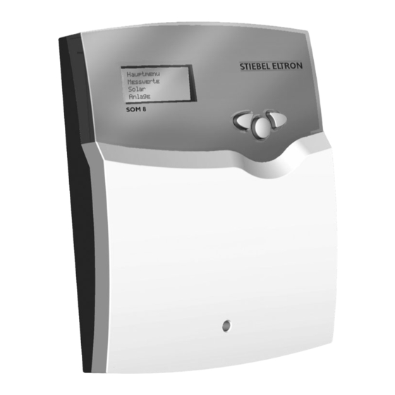 STIEBEL ELTRON SOM 8 electronic comfort Gebrauchs- Und Montageanweisung