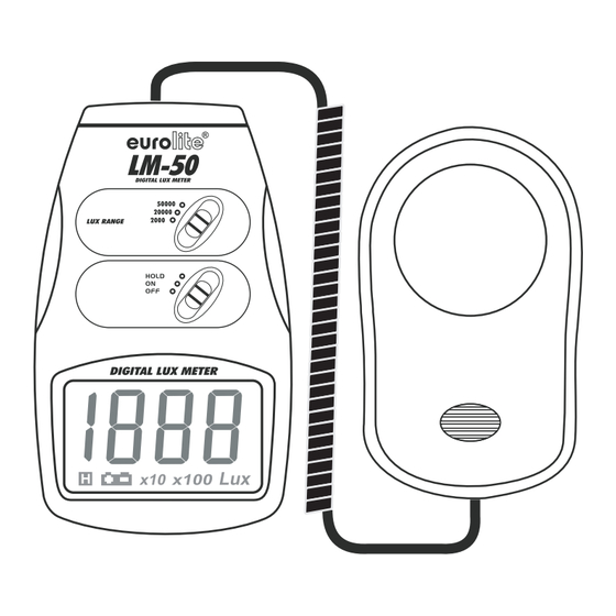 EuroLite LM-50 Lux meter Bedienungsanleitung