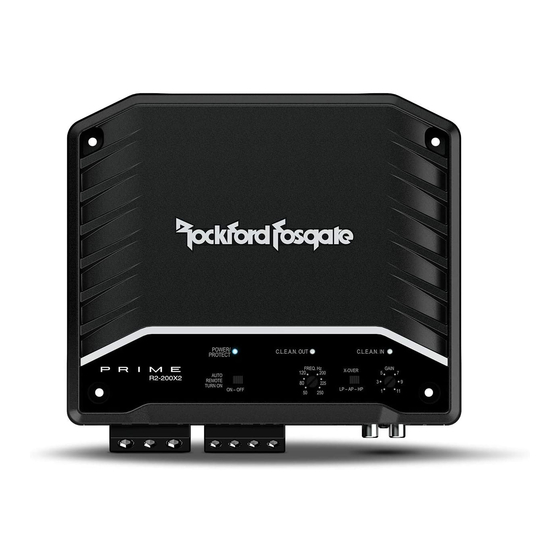 Rockford Fosgate Prime R2-200X2 Einbau- Und Betriebsanleitung